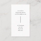 Moderne Monogramm Schwarz Professionell Visitenkarte (Rückseite)