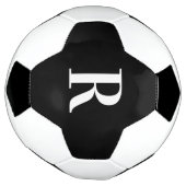 Moderne Monogramm Schwarz/Weiß Fußball (Gedreht)
