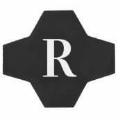 Moderne Monogramm Schwarz/Weiß Fußball (Flach)