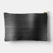 Moderne Monogramm Schwarz Zubehörtasche (Rückseite)