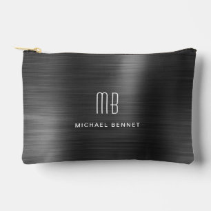 Moderne Monogramm Schwarz Zubehörtasche