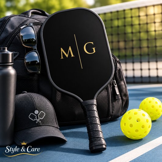 Moderne monogramm-stilvolle Anpassung Pickleball Schläger