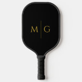 Moderne monogramm-stilvolle Anpassung Pickleball Schläger (Vorderseite)