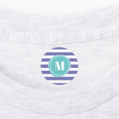 Moderne Monogramm Streifen Etiketten (Befestigt)