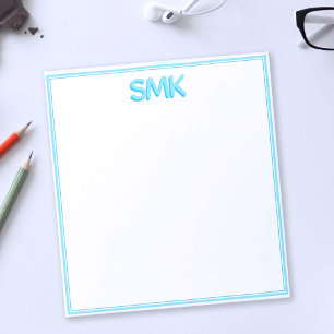 Moderne Monogramm-Trendy-Shadow-Initialen Stylisch Notizblock