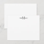 Moderne Monogramm Typografie Black Note Card Mitteilungskarte (Vorne/Hinten)
