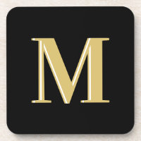 Moderne Monogramm Typografie Gold schwarz