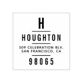 Moderne Monogramm-Typografie-Rücksendeadresse Gummistempel (Prägung)