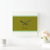 Moderne Monogramm-Uhr Quadratische Wanduhr (Zuhause)