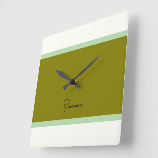 Moderne Monogramm-Uhr Quadratische Wanduhr (Winkel)