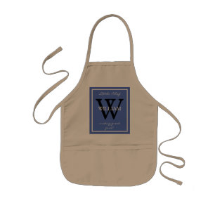 Moderne Monogramm und der Name des Koch machen gut Kinderschürze
