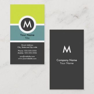 Moderne Monogramm-Visitenkarte Visitenkarte
