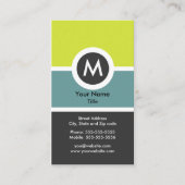 Moderne Monogramm-Visitenkarte Visitenkarte (Vorderseite)