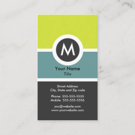 Moderne Monogramm-Visitenkarte Visitenkarte