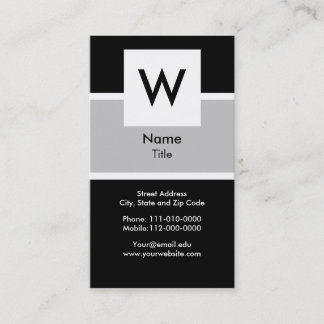 Moderne Monogramm-Visitenkarte Visitenkarte