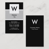 Moderne Monogramm-Visitenkarte Visitenkarte (Vorne/Hinten)