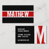 Moderne Monogramm-Visitenkarte Visitenkarte (Vorne/Hinten)