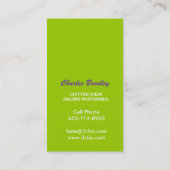 Moderne Monogramm-Visitenkarte Visitenkarte (Rückseite)