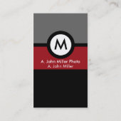 Moderne Monogramm-Visitenkarte Visitenkarte (Rückseite)