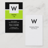 Moderne Monogramm-Visitenkarte Visitenkarte (Vorne/Hinten)