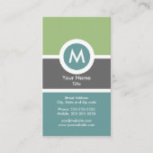 Moderne Monogramm-Visitenkarte Visitenkarte (Vorderseite)