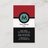 Moderne Monogramm-Visitenkarte Visitenkarte (Vorderseite)