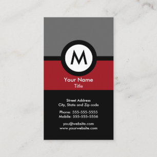 Moderne Monogramm-Visitenkarte Visitenkarte