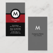 Moderne Monogramm-Visitenkarte Visitenkarte (Vorne/Hinten)