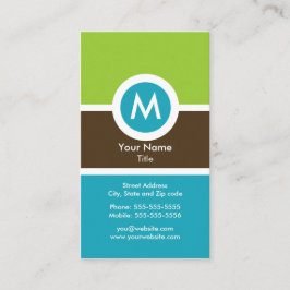 Moderne Monogramm-Visitenkarte Visitenkarte