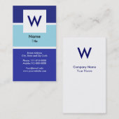 Moderne Monogramm-Visitenkarte Visitenkarte (Vorne/Hinten)