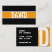 Moderne Monogramm-Visitenkarte Visitenkarte (Vorne/Hinten)