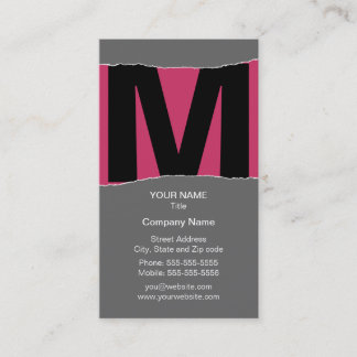 Moderne Monogramm-Visitenkarte Visitenkarte