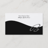 Moderne Monogramm-Visitenkarten des Strudel-B Visitenkarte (Rückseite)