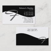 Moderne Monogramm-Visitenkarten des Strudel-F Visitenkarte (Vorne/Hinten)