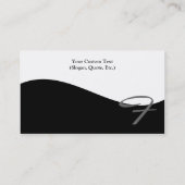 Moderne Monogramm-Visitenkarten des Strudel-F Visitenkarte (Rückseite)