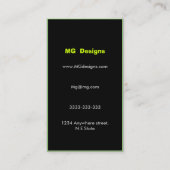 Moderne Monogramm-Visitenkarten Visitenkarte (Rückseite)