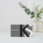 Moderne Monogramm-Visitenkarten Visitenkarte (Stehend Vorderseite)