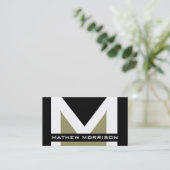 Moderne Monogramm-Visitenkarten Visitenkarte (Stehend Vorderseite)