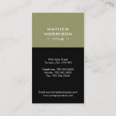 Moderne Monogramm-Visitenkarten Visitenkarte (Rückseite)