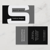 Moderne Monogramm-Visitenkarten Visitenkarte (Vorne/Hinten)