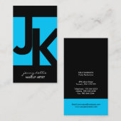 Moderne Monogramm-Visitenkarten Visitenkarte (Vorne/Hinten)