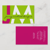 Moderne Monogramm-Visitenkarten Visitenkarte (Vorne/Hinten)
