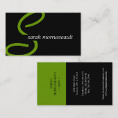 Moderne Monogramm-Visitenkarten Visitenkarte (Vorne/Hinten)
