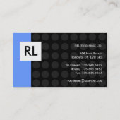 Moderne Monogramm-Visitenkarten Visitenkarte (Rückseite)