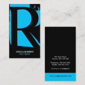 Moderne Monogramm-Visitenkarten Visitenkarte (Vorne/Hinten)