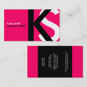 Moderne Monogramm-Visitenkarten Visitenkarte (Vorne/Hinten)