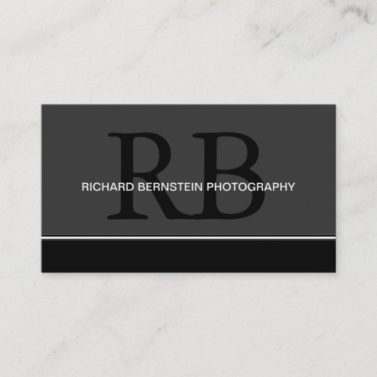 Moderne Monogramm-Visitenkarten Visitenkarte (Vorderseite)