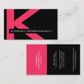 Moderne Monogramm-Visitenkarten Visitenkarte (Vorne/Hinten)