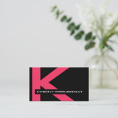 Moderne Monogramm-Visitenkarten Visitenkarte (Stehend Vorderseite)