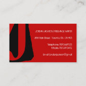 Moderne Monogramm-Visitenkarten Visitenkarte (Rückseite)